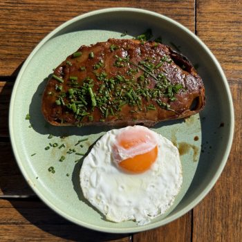 Wensleydale Yorkshire Rarebit served with a fried egg